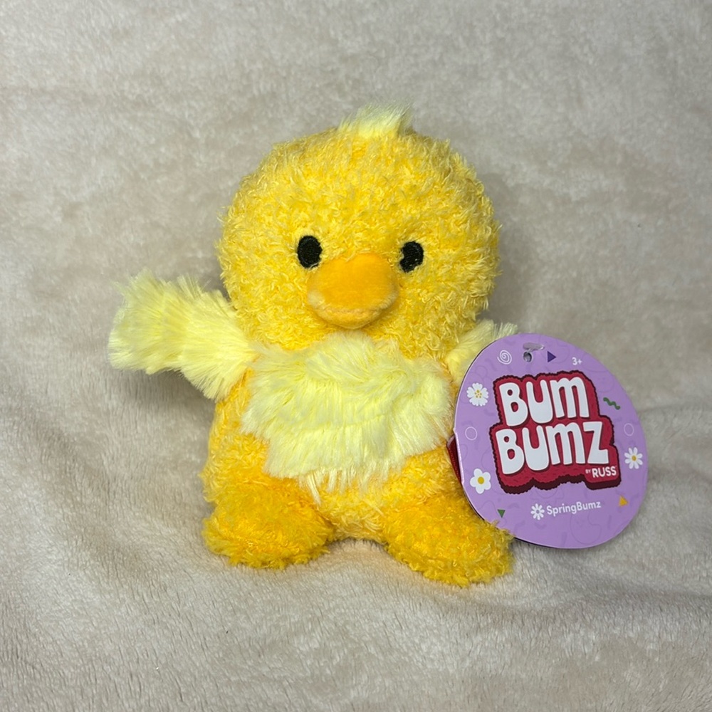 Bum Bumz Yellow Plush Chick Stuffed Animal